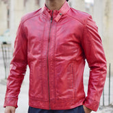 Leather Jacket Red